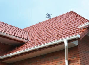 roof tiles with gutter system