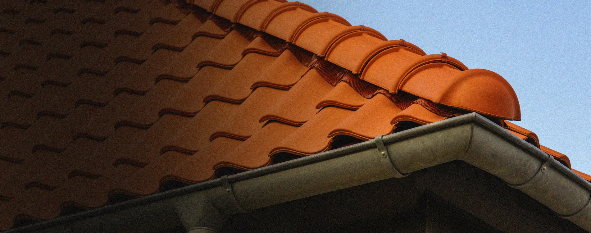 hero close up shot of newly installed gutter